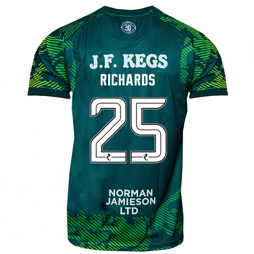 DanxenレディースDave Richards#25グリーンホワイトゴールキーパー シャツ2025/26ジャージーユニフォーム