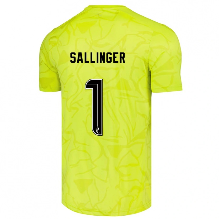 DanxenレディースRaphael Sallinger#1黄色と黒ゴールキーパー シャツ2025/26ジャージーユニフォーム