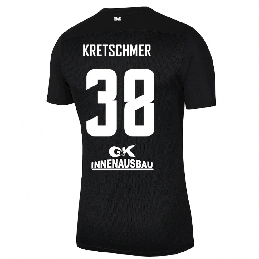 DanxenレディースTheo Kretschmer#38ブラックホワイトゴールキーパー シャツ2025/26ジャージーユニフォーム