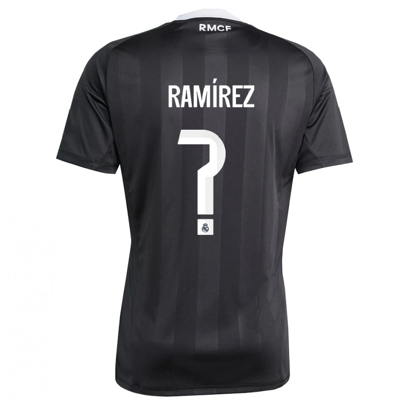 DanxenレディースIzan Ramírez#0ブラックホワイトゴールキーパー シャツ2025/26ジャージーユニフォーム