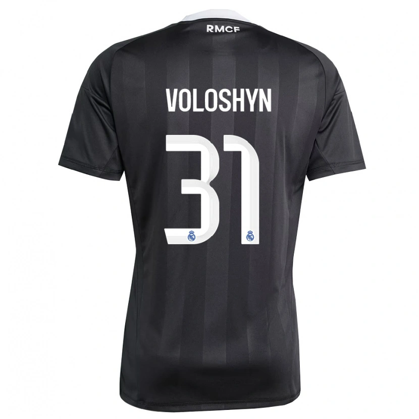DanxenレディースIlya Voloshyn#31ブラックホワイトゴールキーパー シャツ2025/26ジャージーユニフォーム