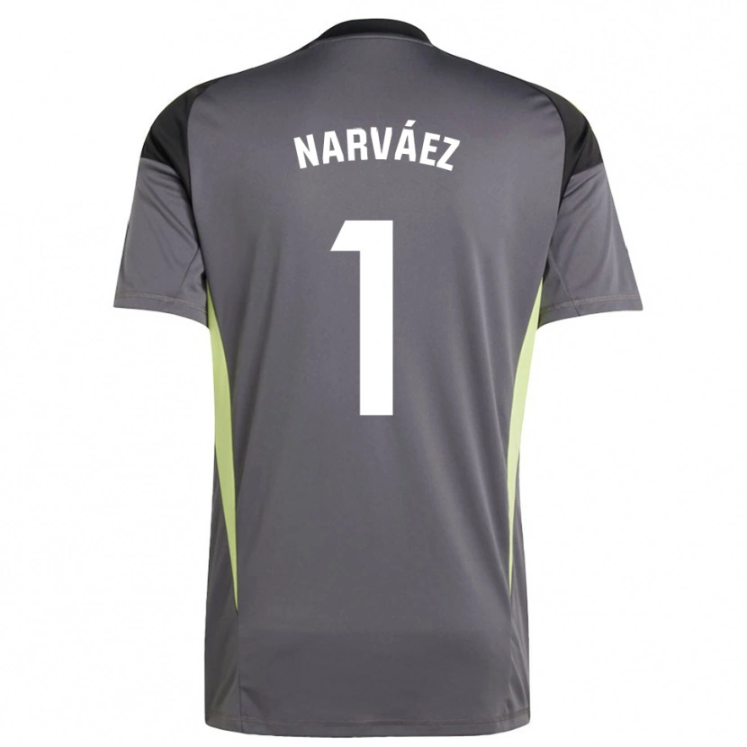 DanxenレディースMiguel Narváez#1ダークグレーブラックゴールキーパー シャツ2025/26ジャージーユニフォーム