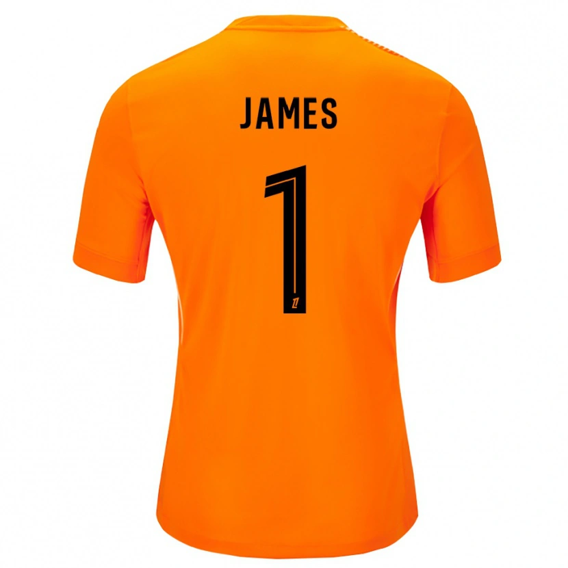 DanxenレディースMartin James#1オレンジブラックゴールキーパー シャツ2025/26ジャージーユニフォーム