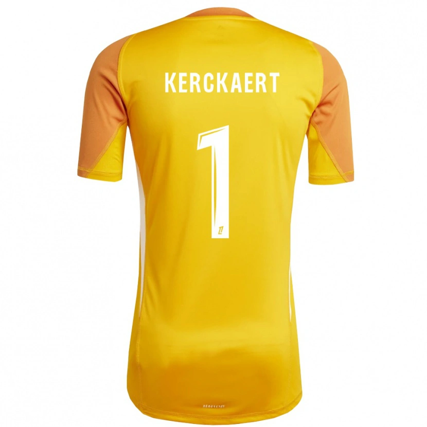 DanxenレディースGabriel Kerckaert#1オレンジホワイトゴールキーパー シャツ2025/26ジャージーユニフォーム