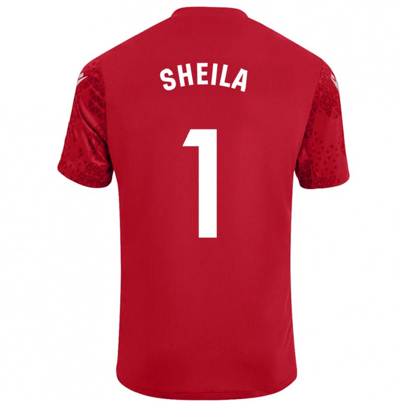DanxenレディースSheila Ibañez Campillo#1レッドホワイトゴールキーパー シャツ2025/26ジャージーユニフォーム