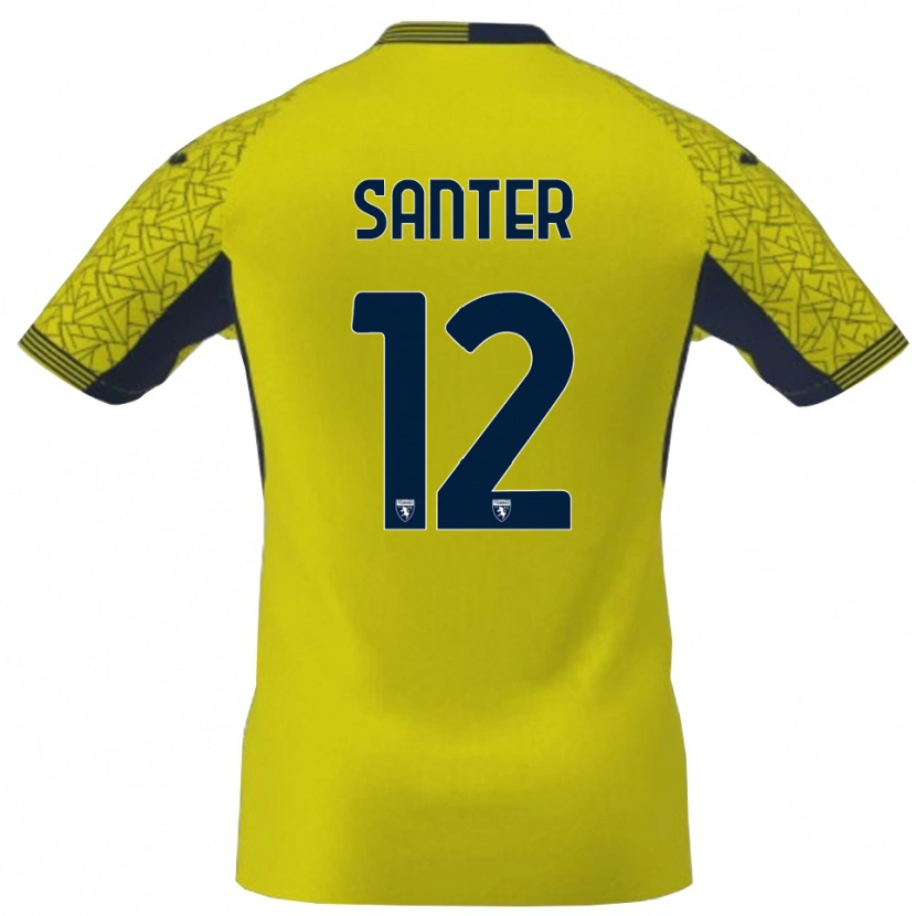 DanxenレディースLeonardo Santer#12黄黒ゴールキーパー シャツ2025/26ジャージーユニフォーム