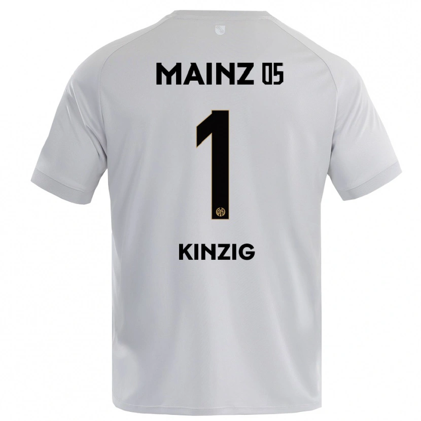 DanxenレディースMaximilian Kinzig#1ライトグレー青ゴールキーパー シャツ2025/26ジャージーユニフォーム