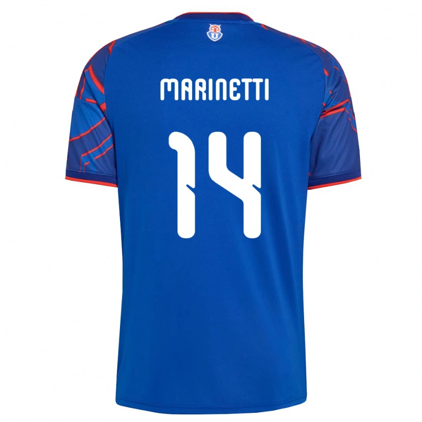 DanxenキッズNicolás Marinetti#14ロイヤルブルー赤ホームシャツ2026/27ジャージーユニフォーム
