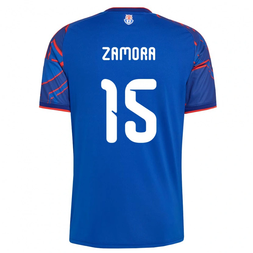 Danxenキッズダニエラ・サモラ#15ロイヤルブルー赤ホームシャツ2026/27ジャージーユニフォーム