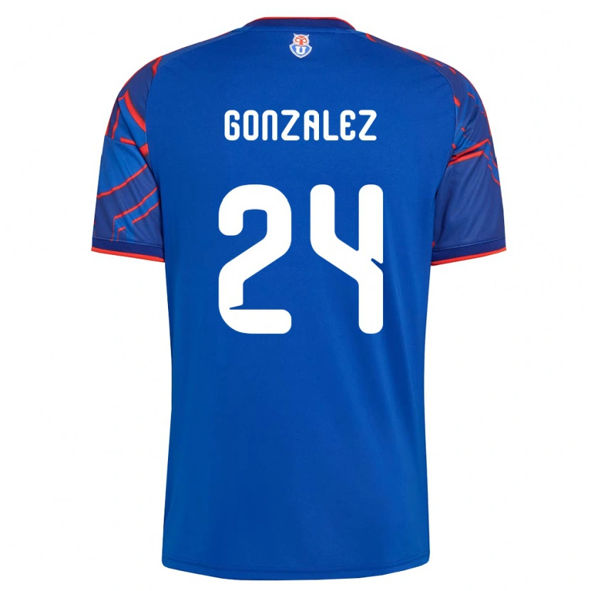 Danxenキッズエマ・ゴンザレス#24ロイヤルブルー赤ホームシャツ2026/27ジャージーユニフォーム