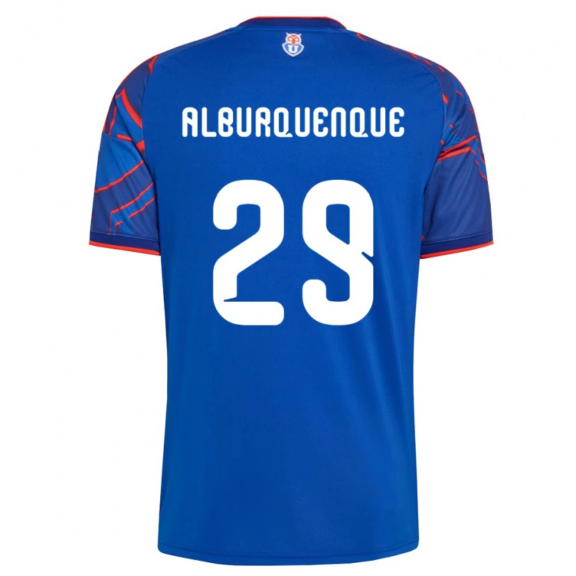 DanxenキッズJosé Alburquenque#29ロイヤルブルー赤ホームシャツ2026/27ジャージーユニフォーム