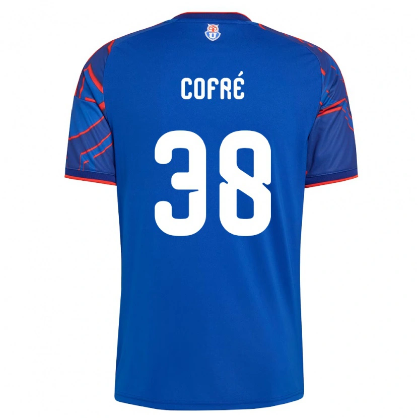 DanxenキッズDiego Cofré#38ロイヤルブルー赤ホームシャツ2026/27ジャージーユニフォーム