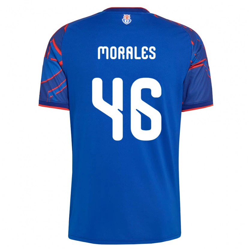 DanxenキッズBastián Morales#46ロイヤルブルー赤ホームシャツ2026/27ジャージーユニフォーム