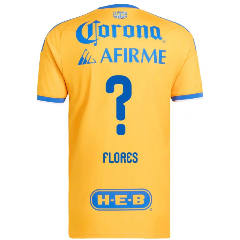 DanxenキッズHernán Flores#0黄色青ホームシャツ2026/27ジャージーユニフォーム