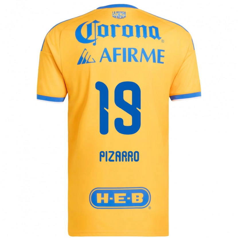 Danxenキッズギド・ピサーロ#19黄色青ホームシャツ2026/27ジャージーユニフォーム