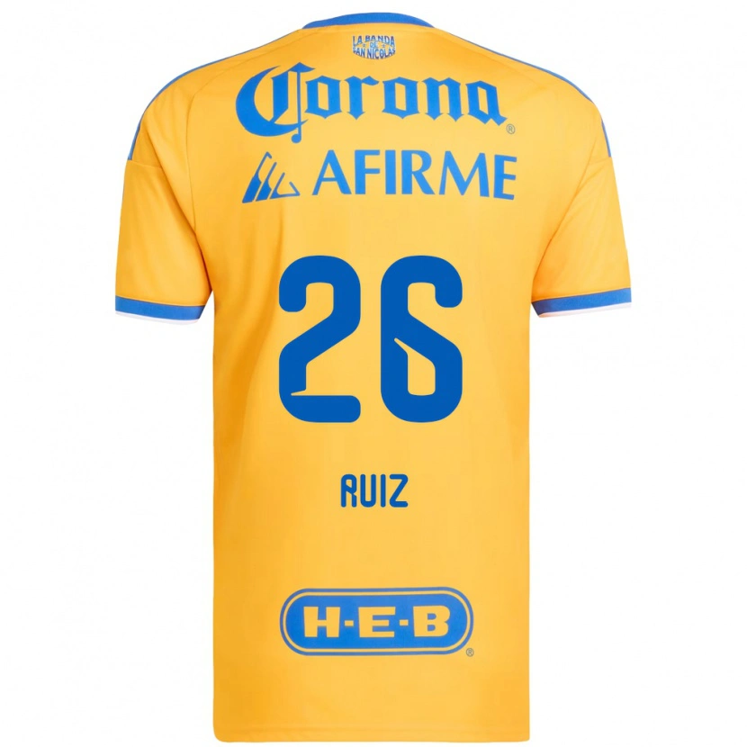 DanxenキッズMichel Ruiz#26黄色青ホームシャツ2026/27ジャージーユニフォーム