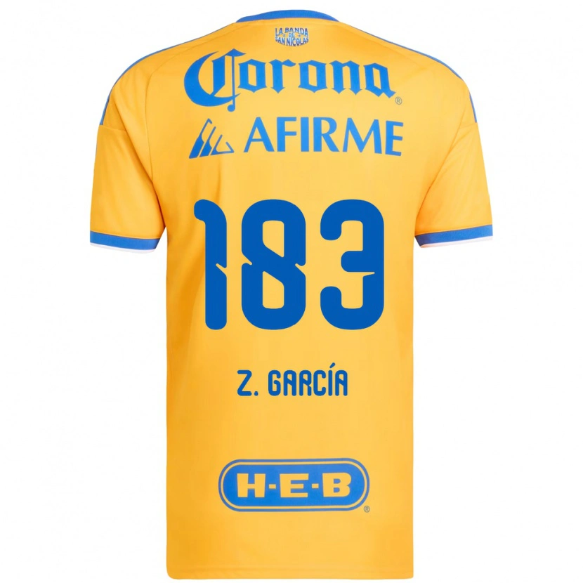 DanxenキッズZahir García#183黄色青ホームシャツ2026/27ジャージーユニフォーム