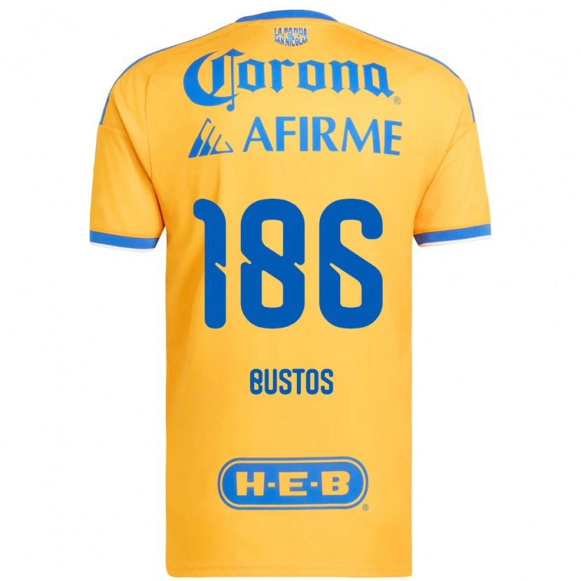DanxenキッズMaximiliano Bustos#186黄色青ホームシャツ2026/27ジャージーユニフォーム