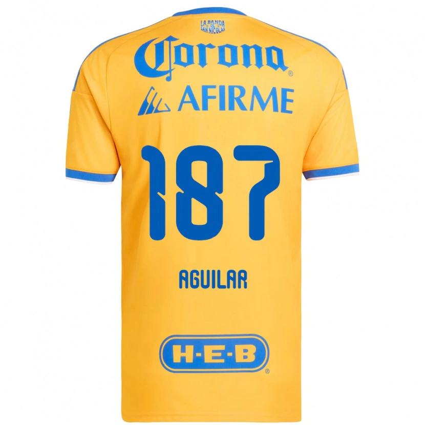 DanxenキッズManuel Aguilar#187黄色青ホームシャツ2026/27ジャージーユニフォーム
