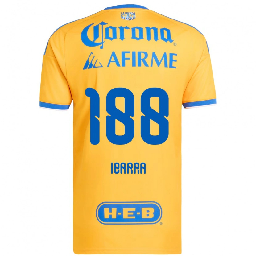 DanxenキッズJuan Ibarra#188黄色青ホームシャツ2026/27ジャージーユニフォーム