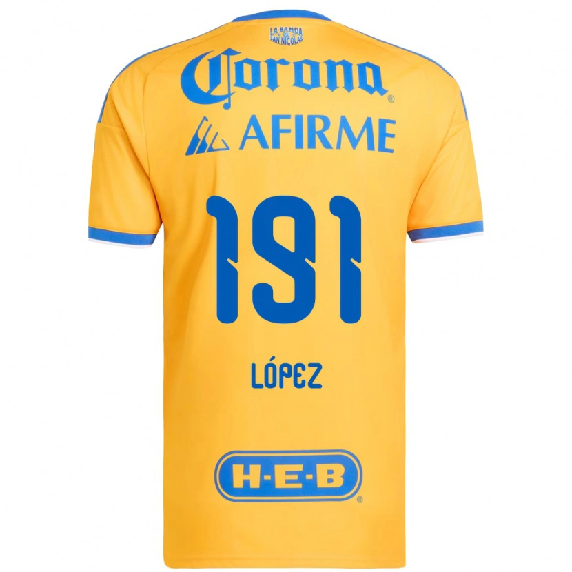 Danxenキッズアドリアン・ロペス・アルバレス#191黄色青ホームシャツ2026/27ジャージーユニフォーム