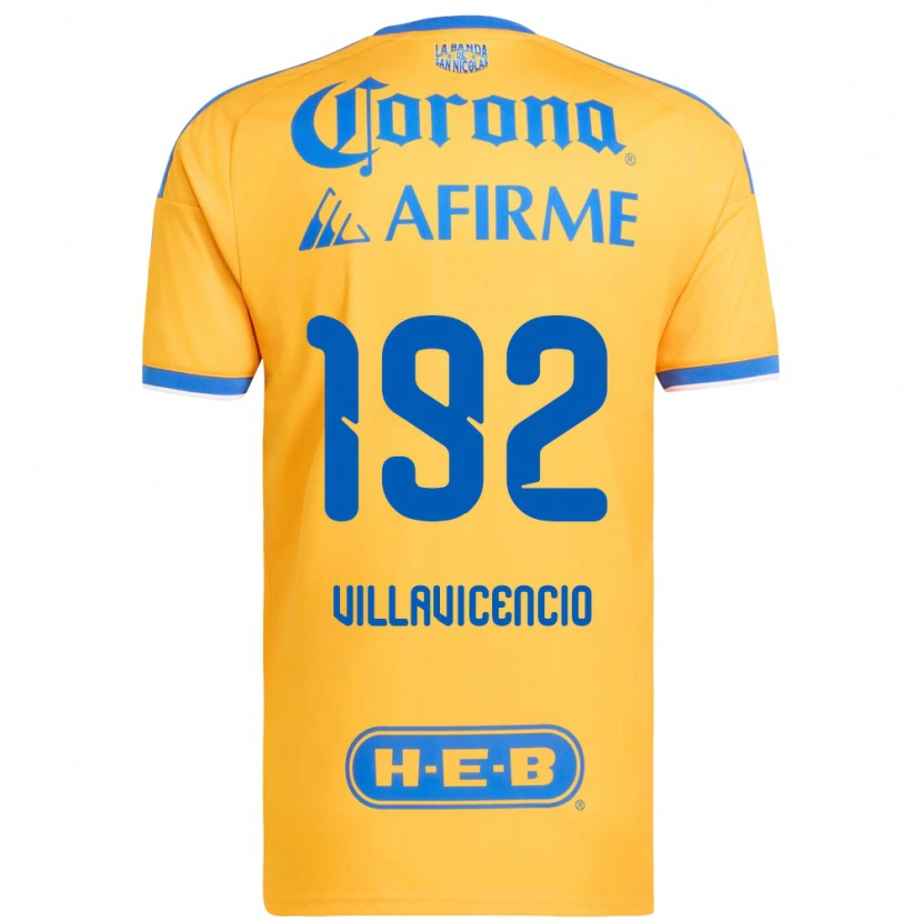 DanxenキッズEdgar Villavicencio#192黄色青ホームシャツ2026/27ジャージーユニフォーム