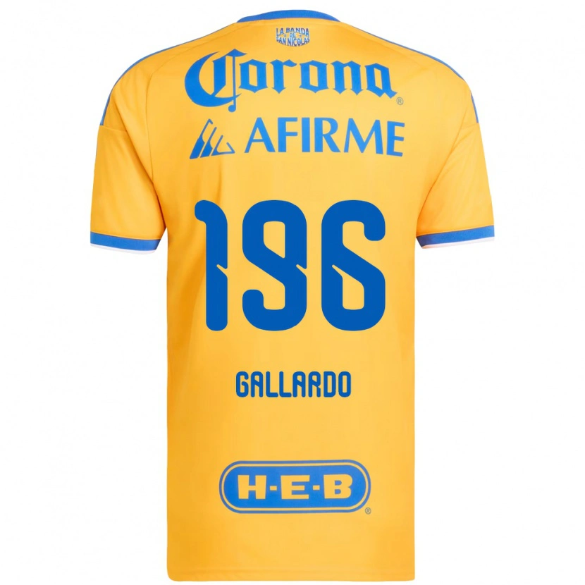 DanxenキッズGael Gallardo#196黄色青ホームシャツ2026/27ジャージーユニフォーム
