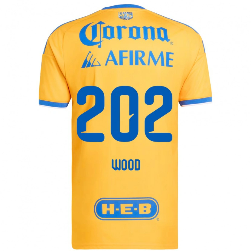 DanxenキッズYael Wood#202黄色青ホームシャツ2026/27ジャージーユニフォーム