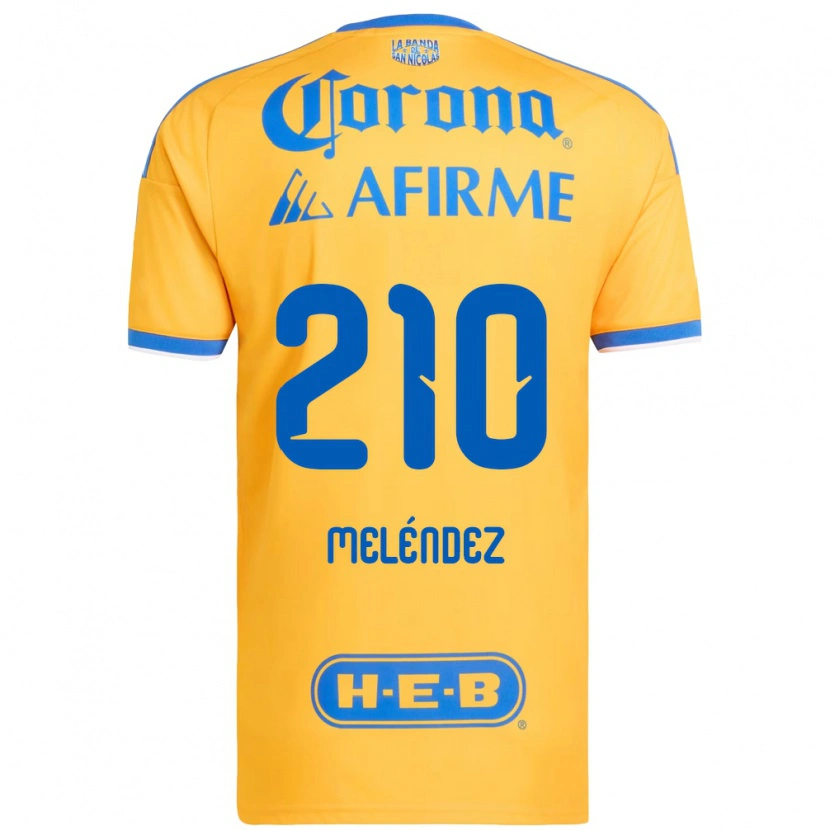 DanxenキッズMarcelo Meléndez#210黄色青ホームシャツ2026/27ジャージーユニフォーム