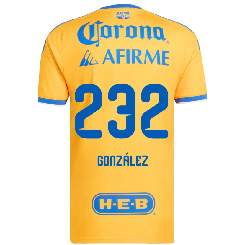 DanxenキッズCésar González#232黄色青ホームシャツ2026/27ジャージーユニフォーム