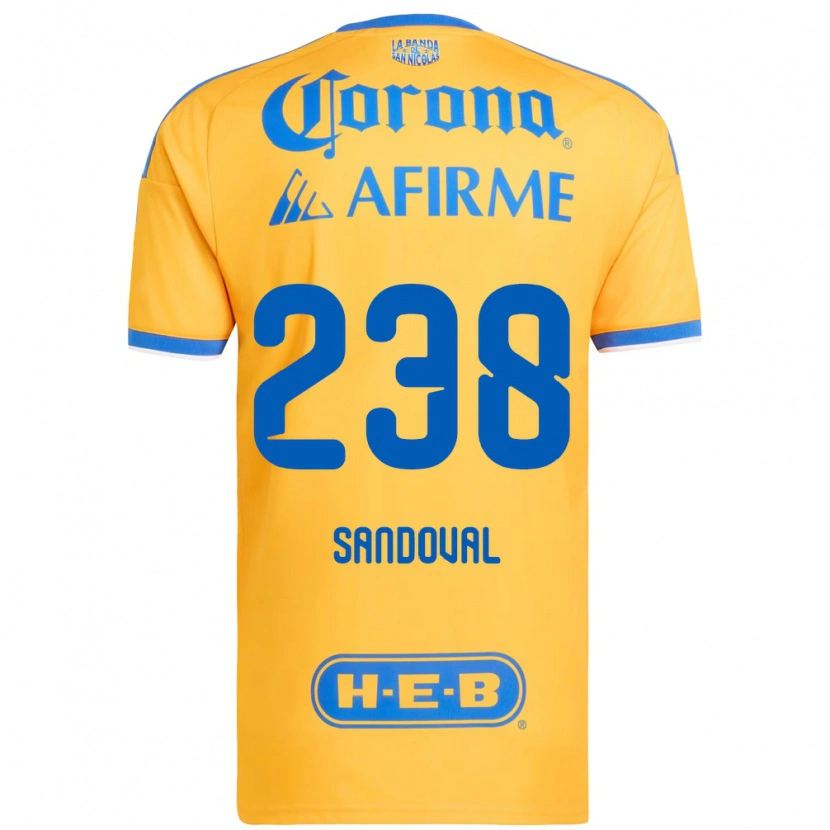 DanxenキッズMiguel Sandoval#238黄色青ホームシャツ2026/27ジャージーユニフォーム