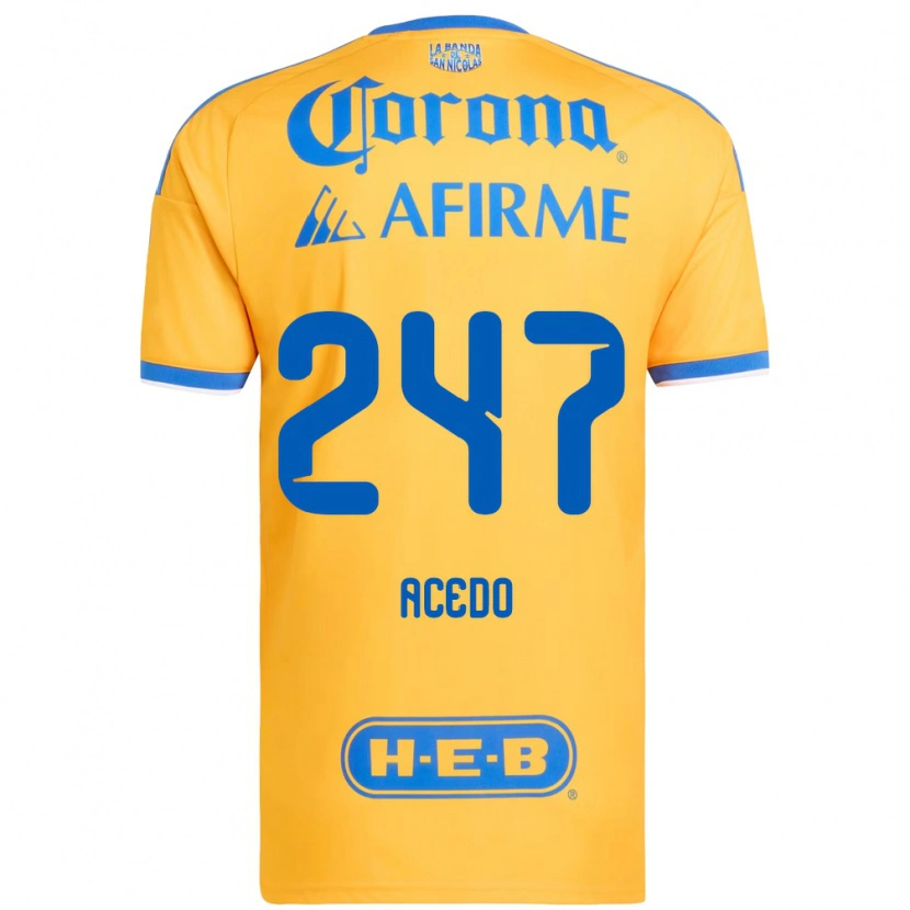 DanxenキッズKevin Acedo#247黄色青ホームシャツ2026/27ジャージーユニフォーム