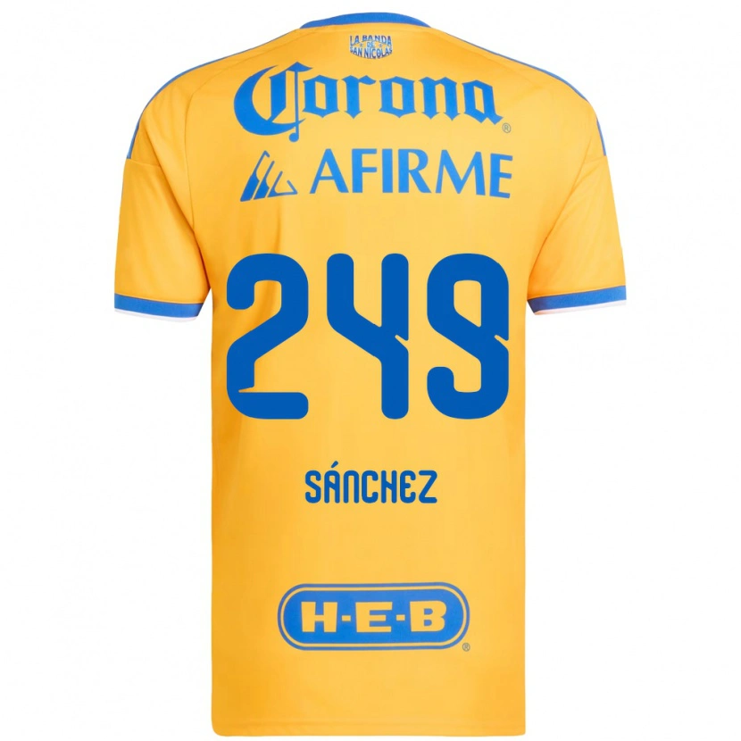 DanxenキッズEstevan Sánchez#249黄色青ホームシャツ2026/27ジャージーユニフォーム