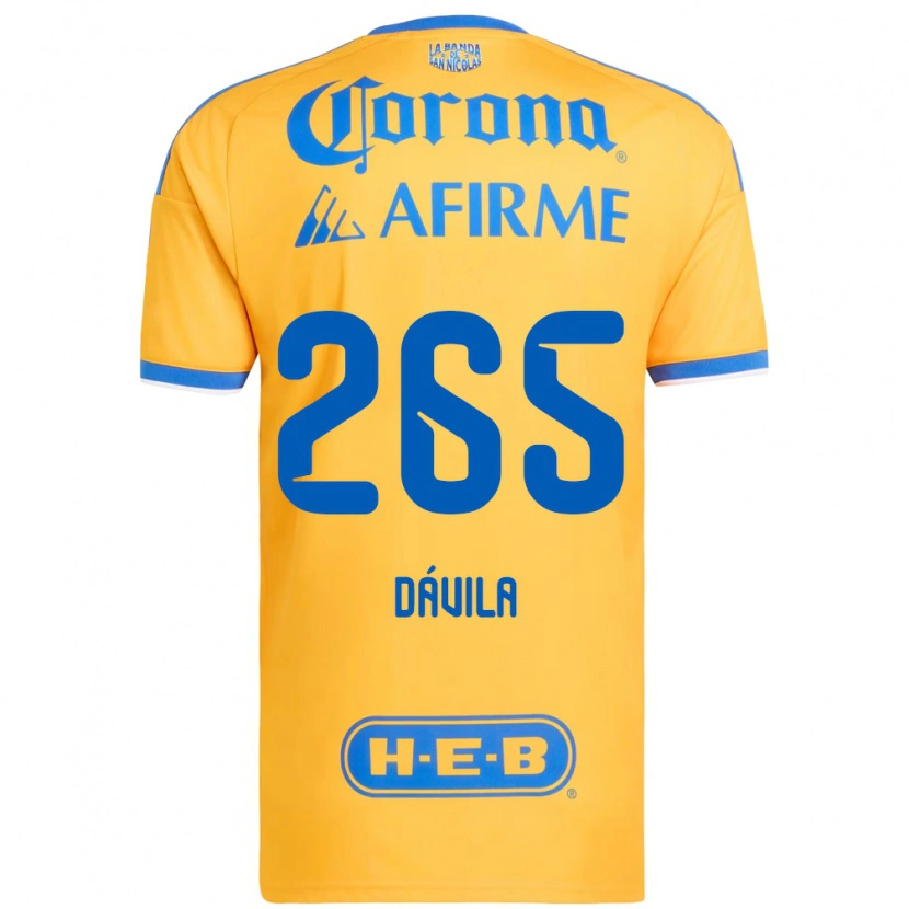 DanxenキッズEmiliano Dávila#265黄色青ホームシャツ2026/27ジャージーユニフォーム