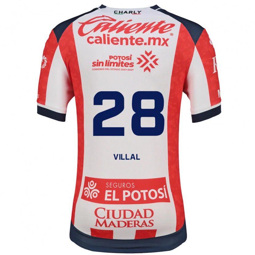 DanxenキッズJonantán Villal#28赤白黒ホームシャツ2026/27ジャージーユニフォーム