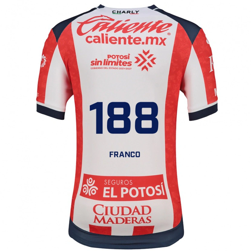 DanxenキッズChristian Franco#188赤白黒ホームシャツ2026/27ジャージーユニフォーム