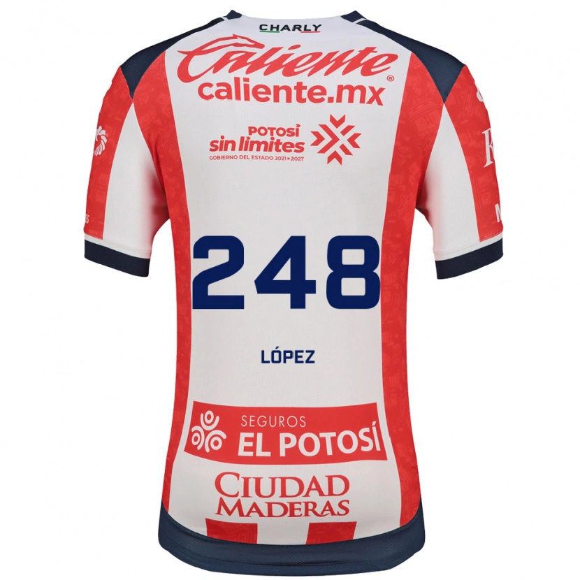 DanxenキッズGuillermo López#248赤白黒ホームシャツ2026/27ジャージーユニフォーム