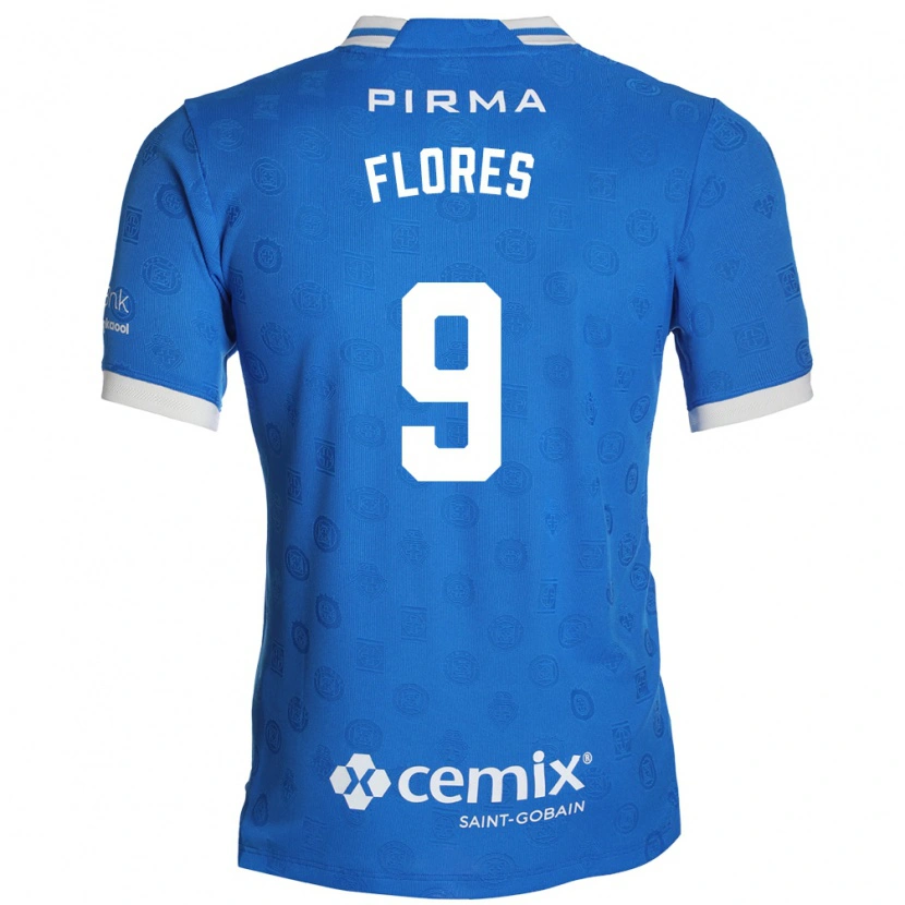 DanxenキッズDaniela Flores#9青白赤ホームシャツ2026/27ジャージーユニフォーム
