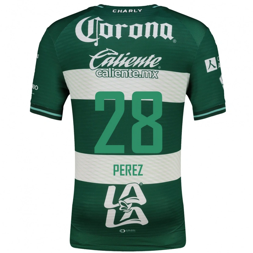 DanxenキッズGeovanni Pérez#28緑白ホームシャツ2026/27ジャージーユニフォーム