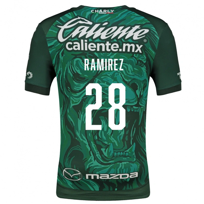 DanxenキッズDavid Ramírez#28緑黒ホームシャツ2026/27ジャージーユニフォーム