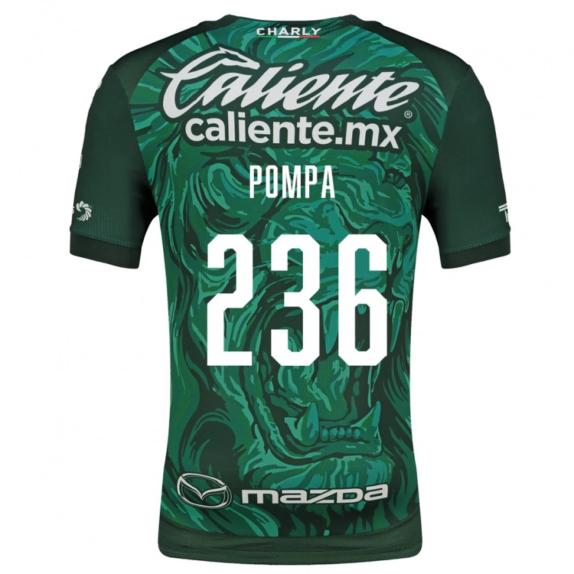 DanxenキッズGerardo Pompa#236緑黒ホームシャツ2026/27ジャージーユニフォーム