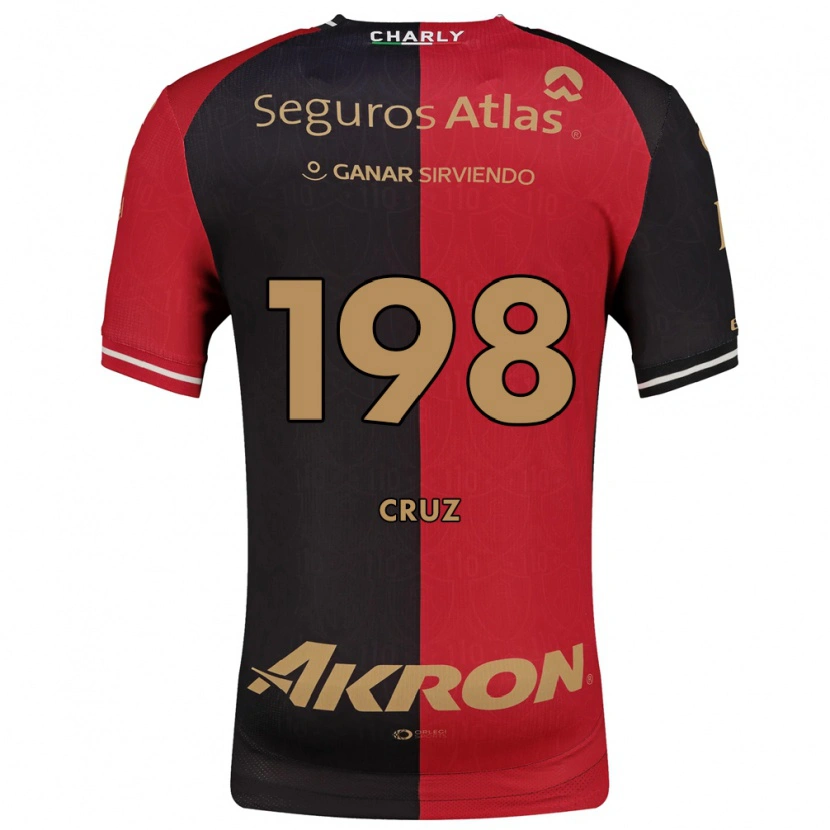 Danxenキッズカルロス・クルス#198赤黒茶ホームシャツ2026/27ジャージーユニフォーム