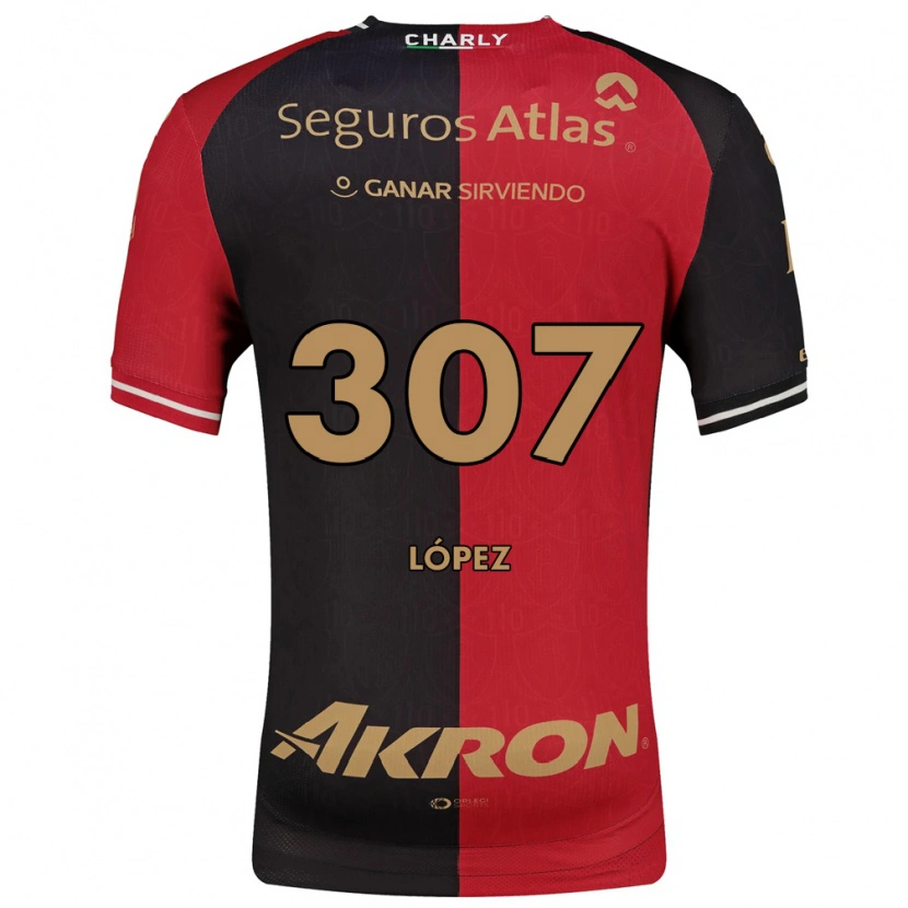 DanxenキッズSaid López#307赤黒茶ホームシャツ2026/27ジャージーユニフォーム