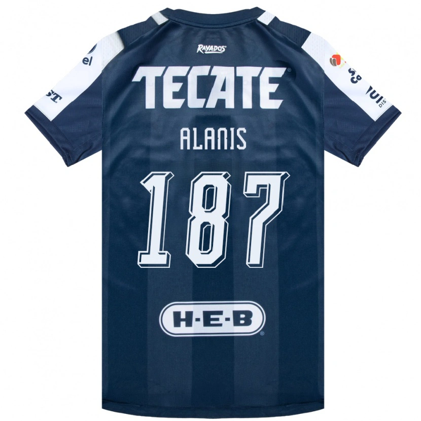 DanxenキッズBrian Alanís#187藍色白赤ホームシャツ2026/27ジャージーユニフォーム