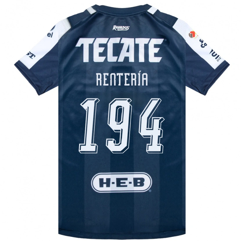 DanxenキッズRicardo Rentería#194藍色白赤ホームシャツ2026/27ジャージーユニフォーム