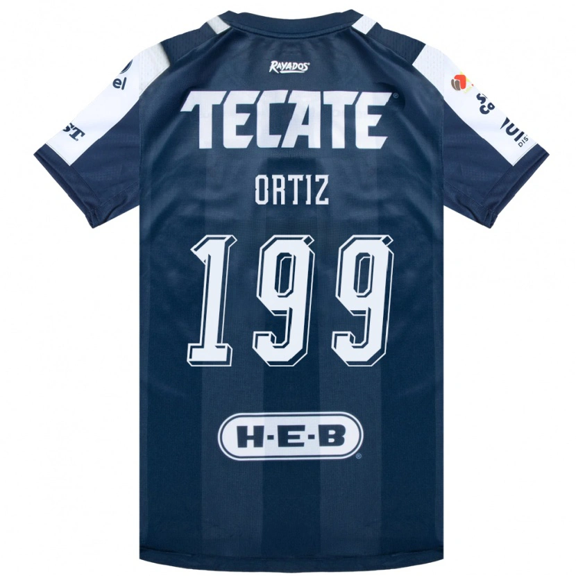 DanxenキッズLuis Ortiz#199藍色白赤ホームシャツ2026/27ジャージーユニフォーム
