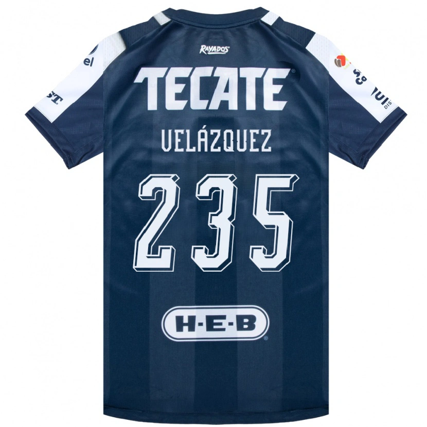 DanxenキッズÁlvaro Velázquez#235藍色白赤ホームシャツ2026/27ジャージーユニフォーム