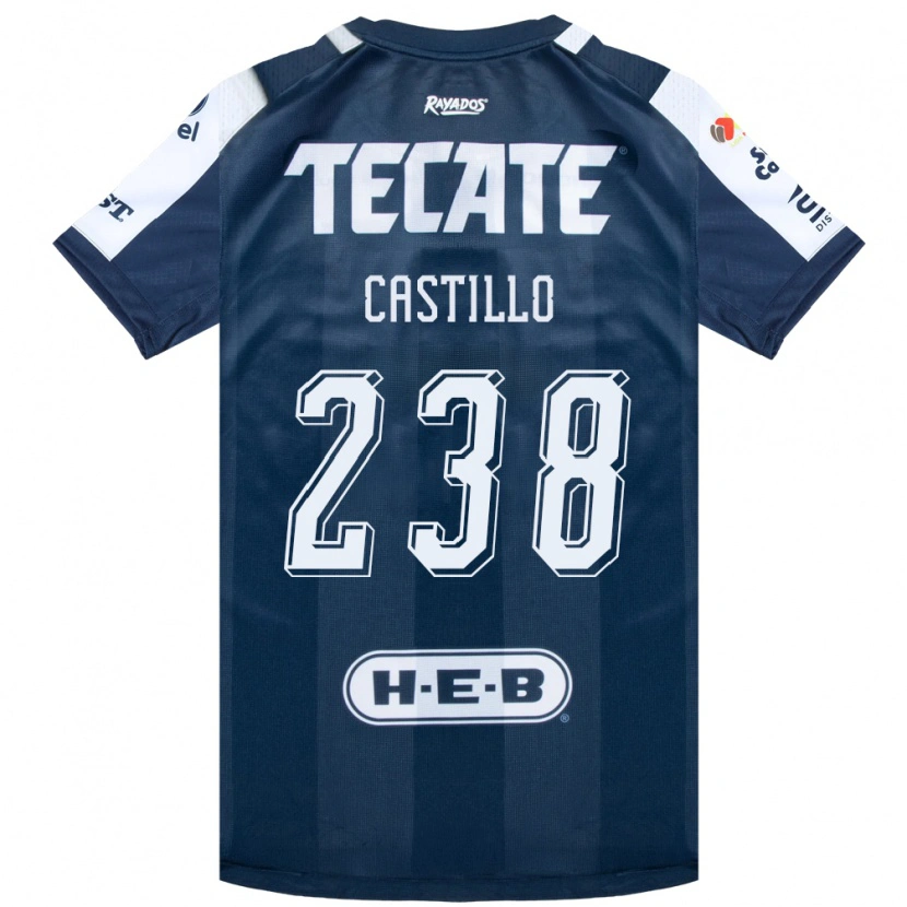 DanxenキッズJuan Castillo#238藍色白赤ホームシャツ2026/27ジャージーユニフォーム