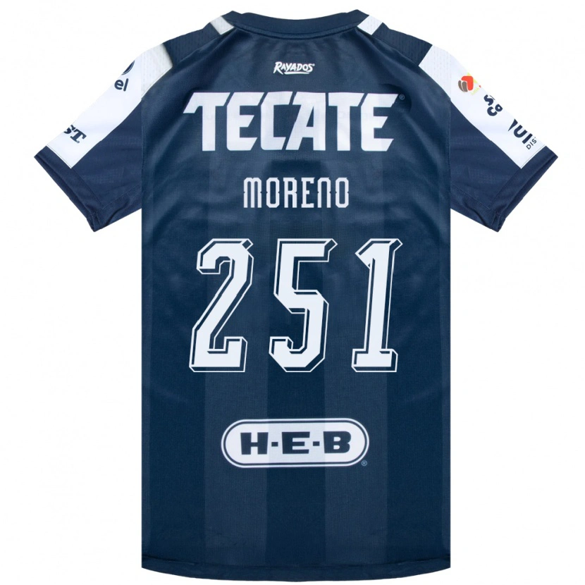 DanxenキッズJosué Moreno#251藍色白赤ホームシャツ2026/27ジャージーユニフォーム
