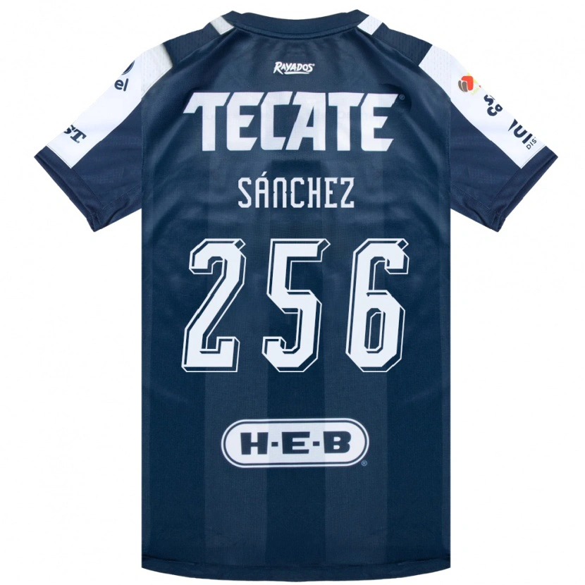 DanxenキッズAdán Sánchez#256藍色白赤ホームシャツ2026/27ジャージーユニフォーム